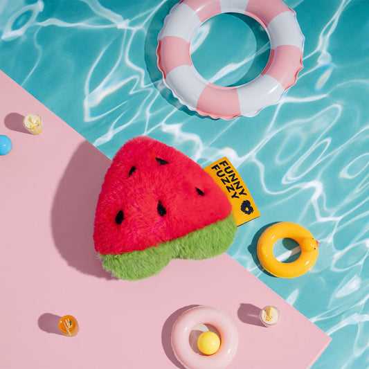 Summer JuicyBite Plush Squeaky Dog Toy – Watermelon